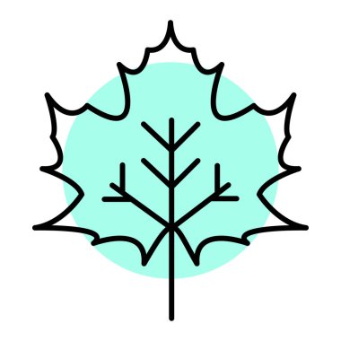 sonbahar yaprağı ikonu vektör illüstrasyon tasarımı