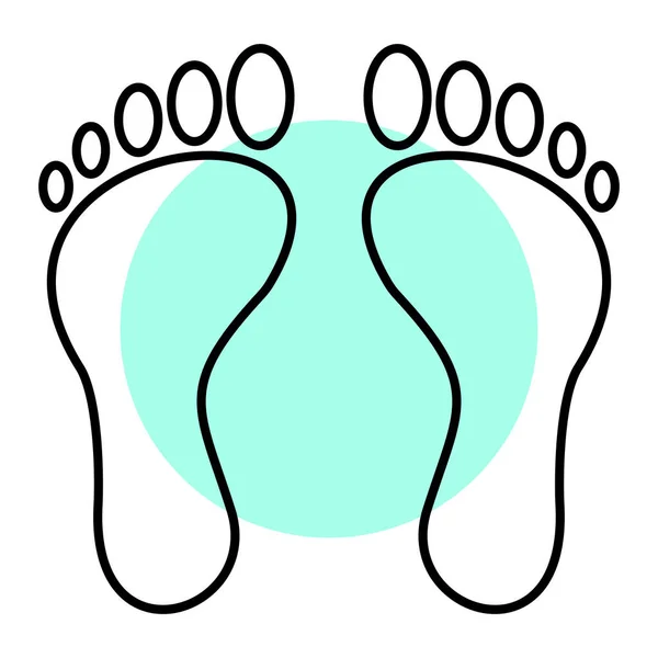 Foot Print Icon Vector Illustration — Stock Vector