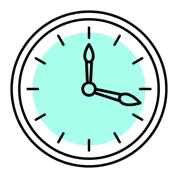 Icono Del Reloj Diseño Plano Ilustración Vectorial — Archivo Imágenes Vectoriales