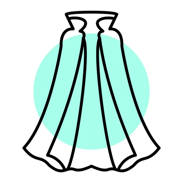 女性のドレスのベクトルイラスト — ストックベクタ