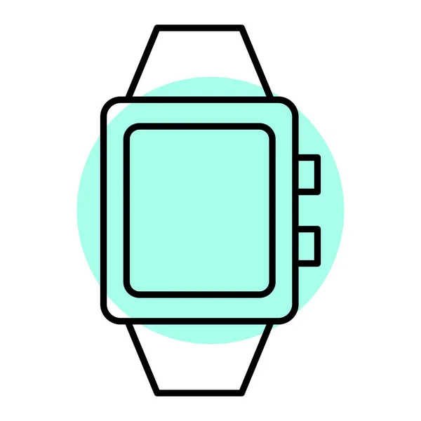 Smartwatch Mit Uhr Vektorabbildung — Stockvektor