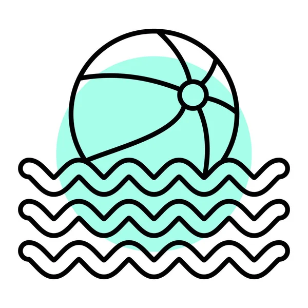 Beach Ball Icon Vector Illustration Graphic Design — 스톡 벡터