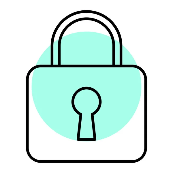 Padlock Icon Security Symbol Vector Illustration — Stock Vector