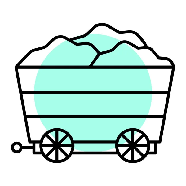 Wheelbarrow Cart Shovel Vector Illustration Design — Stockový vektor