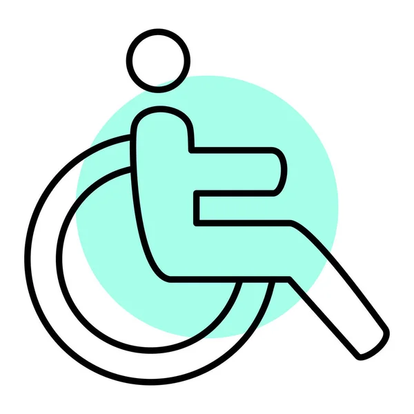 Εικονίδιο Ατόμου Αναπηρία Επίπεδο Στυλ Σχεδιασμού Eps — Διανυσματικό Αρχείο