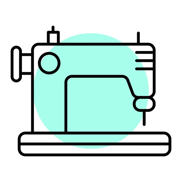 Icona Della Macchina Cucire Illustrazione Schematica Delle Icone Vettoriali Del — Vettoriale Stock