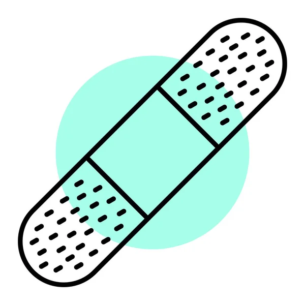 Icône Des Pilules Médicales Illustration Schématique Des Icônes Vectorielles Bandage — Image vectorielle