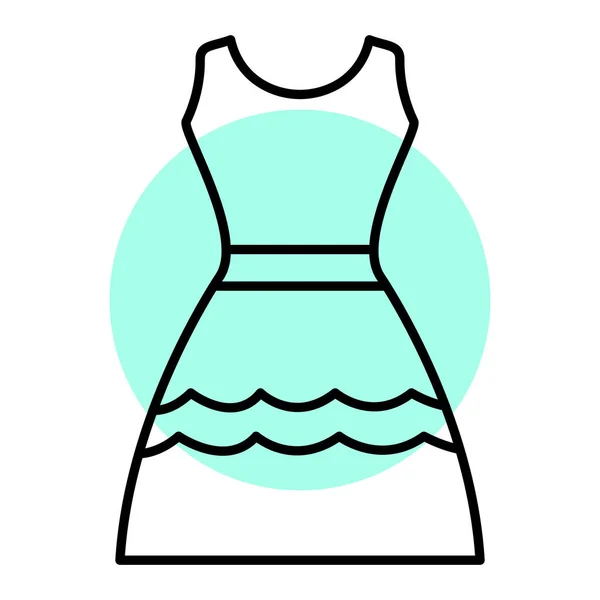ドレスアイコン ウェブのための服のベクトルのアイコンの概要 — ストックベクタ