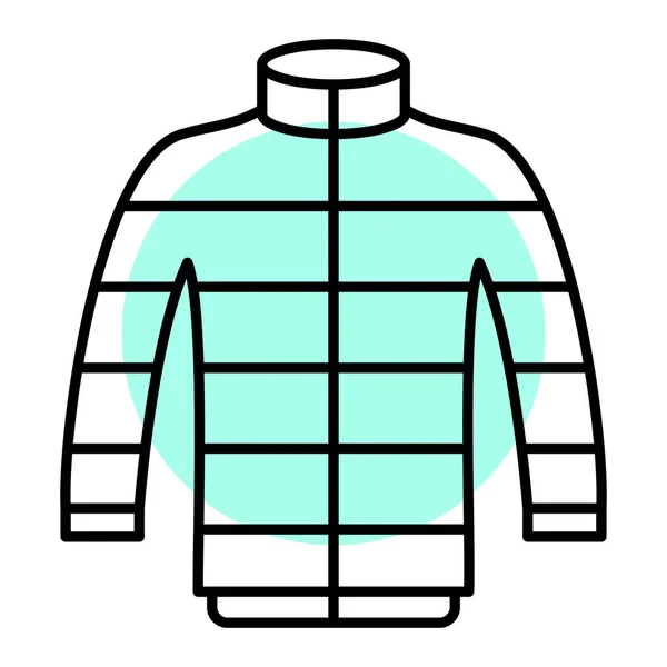 Winter Jacket Icon Vector Illustration — Stock Vector