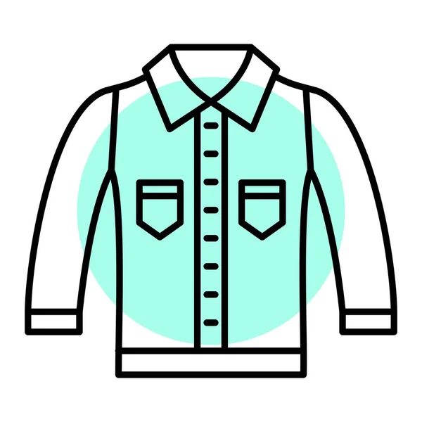 Εικονίδιο Σακάκι Εικονογράφηση Περιγράμματος Γραμμής Διανύσματος Ρούχων — Διανυσματικό Αρχείο