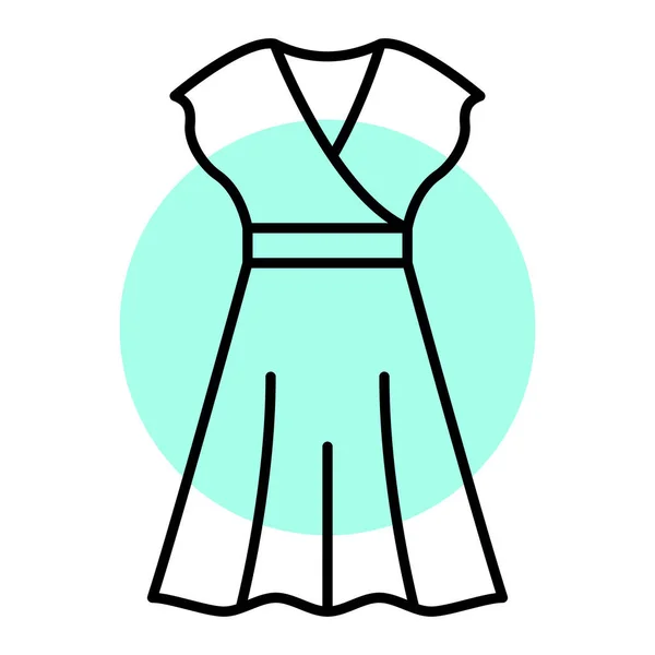 Kıyafet Ikonu Giysi Vektör Sembolü Stoğunun Ana Hatları — Stok Vektör