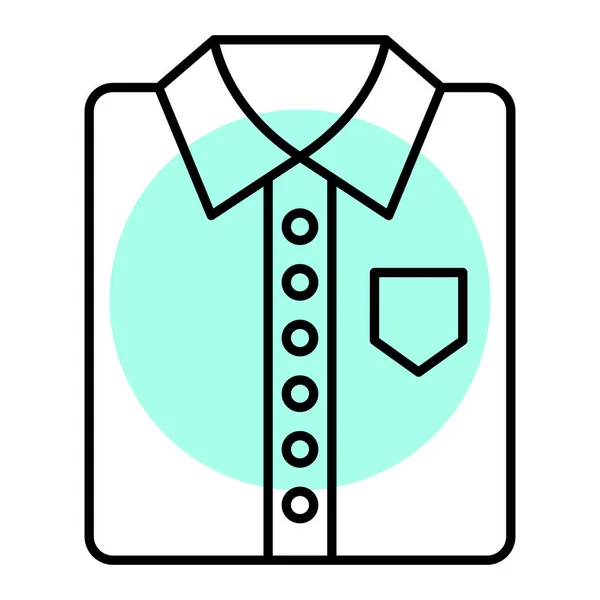 Ikona Koszuli Proste Ilustracja Wektorowe Ikony Ubrania Sieci — Wektor stockowy
