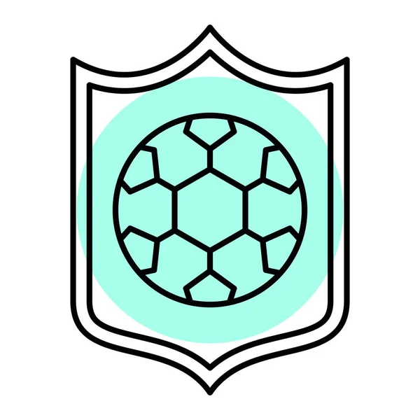 Fußballabzeichen Vektorabbildung Einfaches Design — Stockvektor