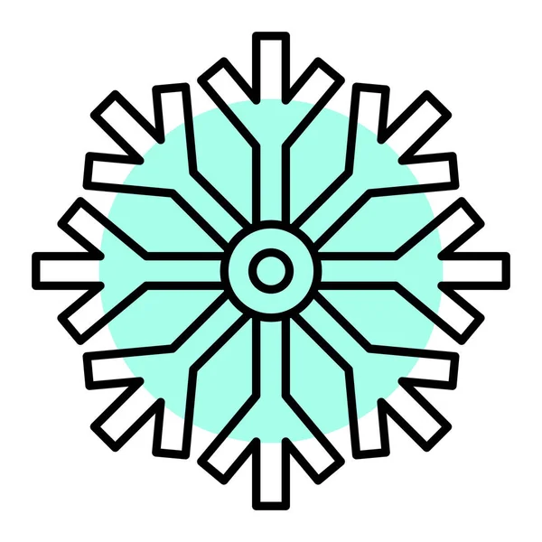 Snowflake Icon Web Design — Stock Vector