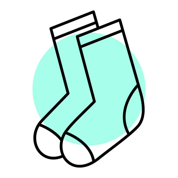 Socken Symbol Umriss Illustration Der Socken Vektor Symbole Für Web — Stockvektor