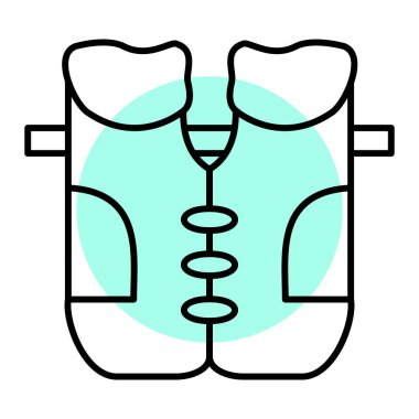 can yeleği, web simgesi basit illüstrasyon