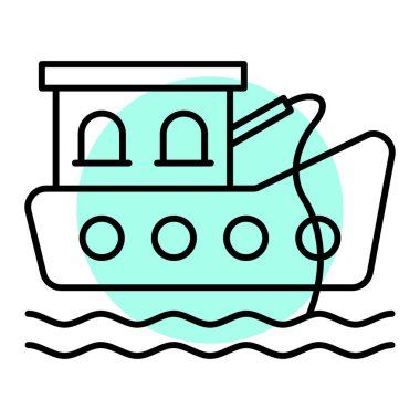 gemi simgesi vektör illüstrasyon tasarımı