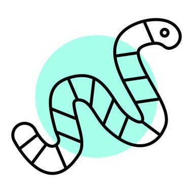 Çizgi film yılan simgesinin vektör çizimi