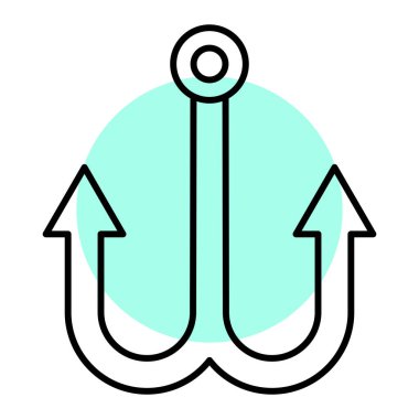 Çapa. Web simgesi basit illüstrasyon