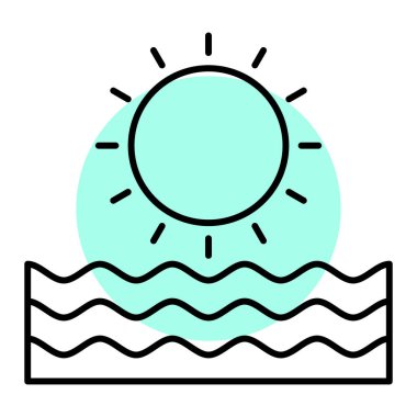 Güneş Simgesi Vektör illüstrasyonu