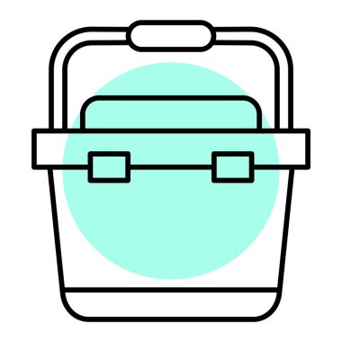 Çanta. Web simgesi basit illüstrasyon