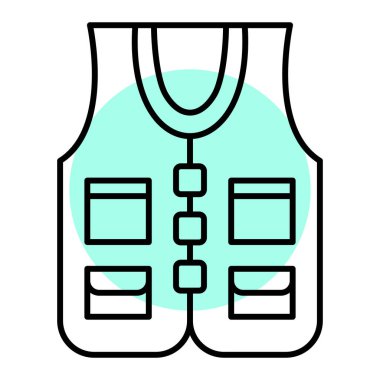 Yelek. Web simgesi basit illüstrasyon