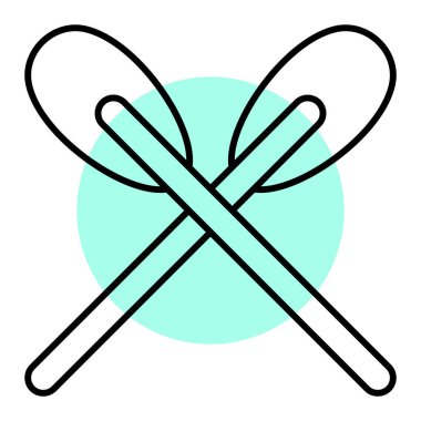 Kürek ikonu. Web için basit illüstrasyon vektör simgesi