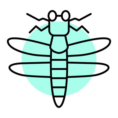 Sevimli böcek ikonu. Web için özet çizim vektör simgesi