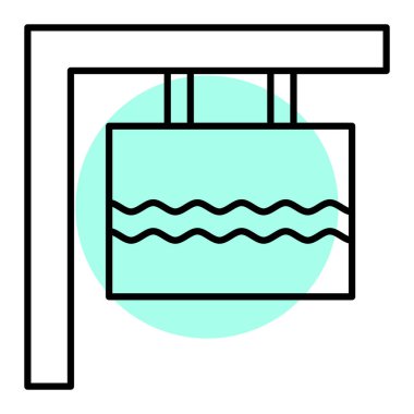 yüzme havuzu simgesi ana hat biçiminde izole edilmiş arkaplan