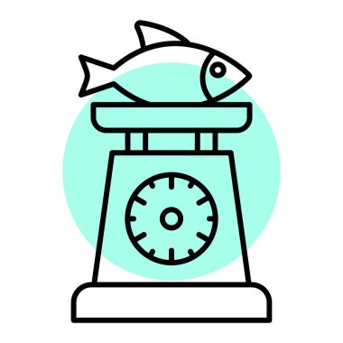 Balık vektörü illüstrasyon tasarımlı pullar