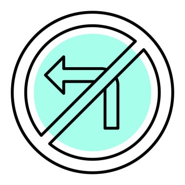 Yol simgesi beyaz arkaplanda izole edildi