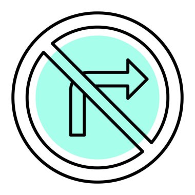 Yol simgesi beyaz arkaplanda izole edildi