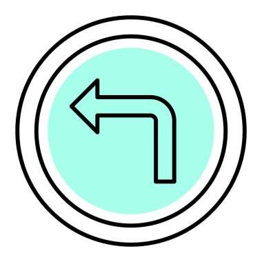 Yol simgesi beyaz arkaplanda izole edildi