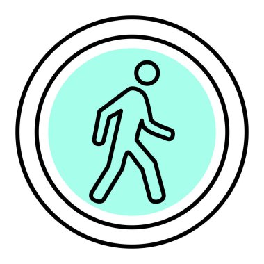 Yol simgesi beyaz arkaplanda izole edildi