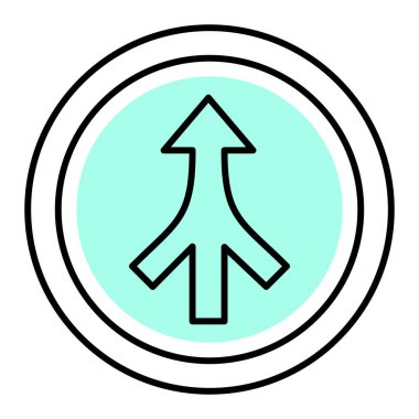 Yol simgesi beyaz arkaplanda izole edildi