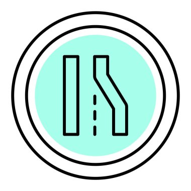 Yol simgesi beyaz arkaplanda izole edildi