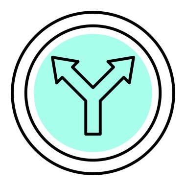 Yol simgesi beyaz arkaplanda izole edildi