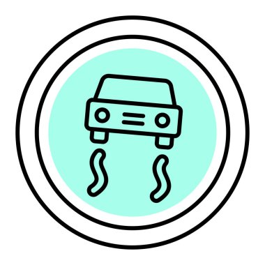 Yol simgesi beyaz arkaplanda izole edildi