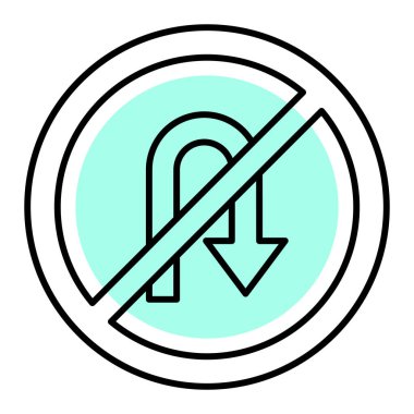 Yol simgesi beyaz arkaplanda izole edildi