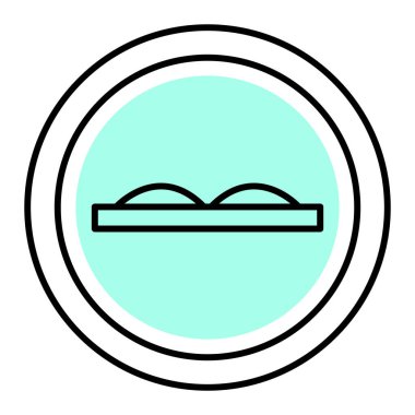 Yol simgesi beyaz arkaplanda izole edildi