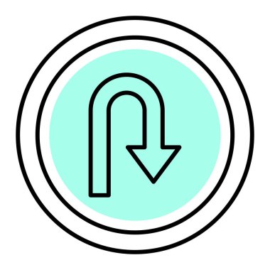 Ok işareti simgesi, vektör çizimi. düz tasarım biçimi