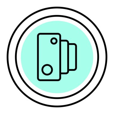 Klasik kamera simgesi vektör illüstrasyonu