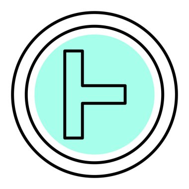 modern yol simgesi vektör illüstrasyonu