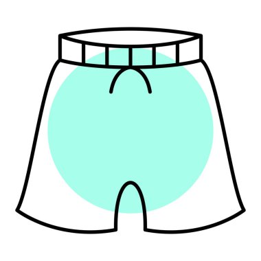 Erkek şortu, web simgesi basit illüstrasyon