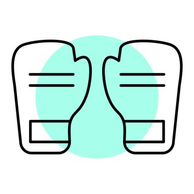 Beyaz arkaplanda izole edilmiş eldiven simgesi vektörü