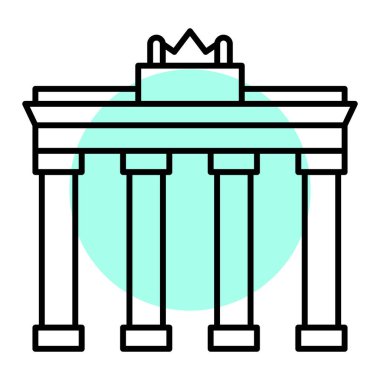 Bir bina simgesinin vektör illüstrasyonu