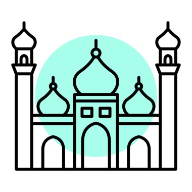 Bir bina simgesinin vektör illüstrasyonu