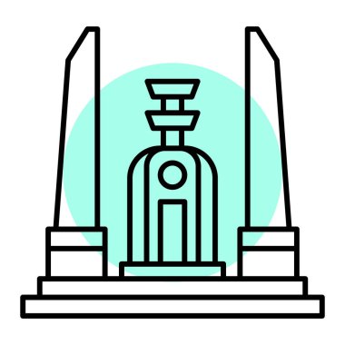 Bir bina simgesinin vektör illüstrasyonu