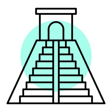 Bir bina simgesinin vektör illüstrasyonu