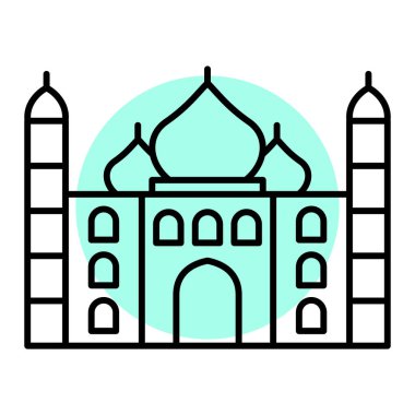 Bir bina simgesinin vektör illüstrasyonu